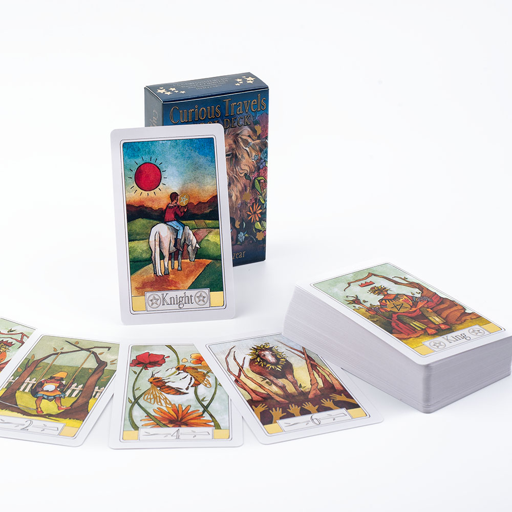 Board Game Illustration - Curioso viagens tarô 10.3*6cm composto por