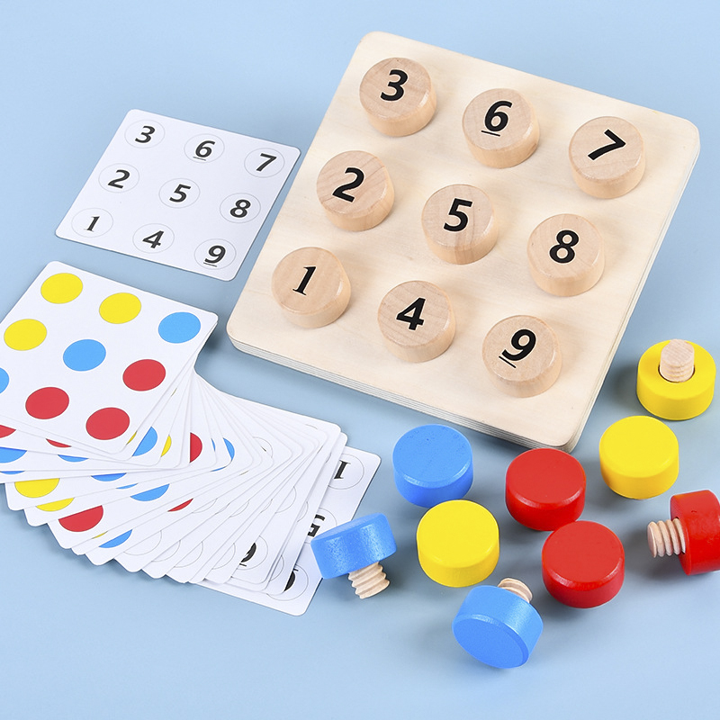 Board Game Simple - Madeira apertar os parafusos correspondência desafio