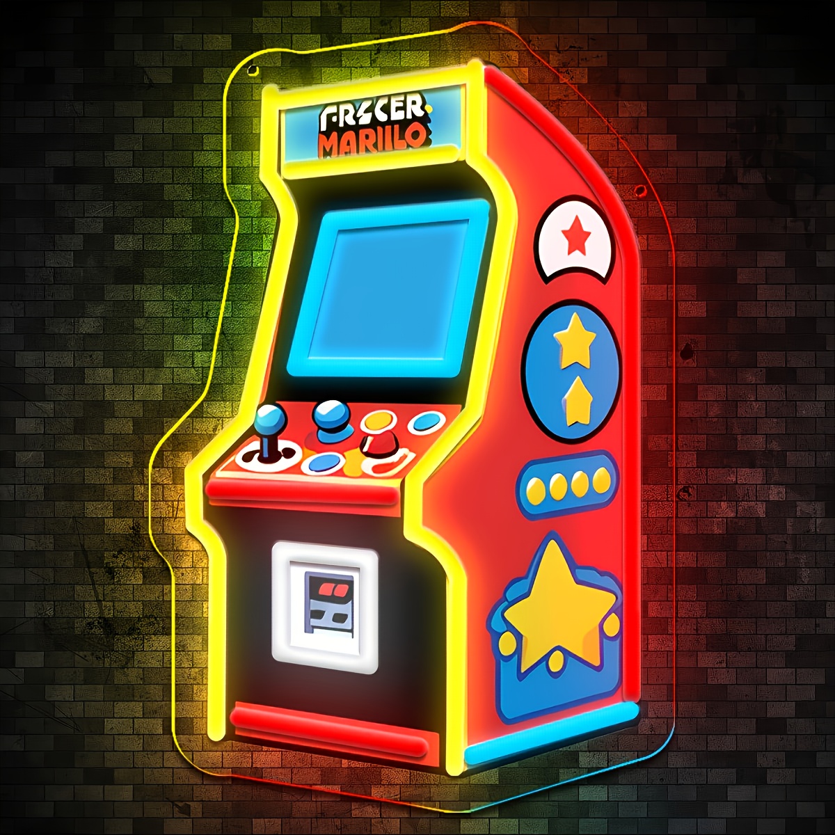 Retro arcade sinal de néon luz - Board Game Vintage avaliação e preço
