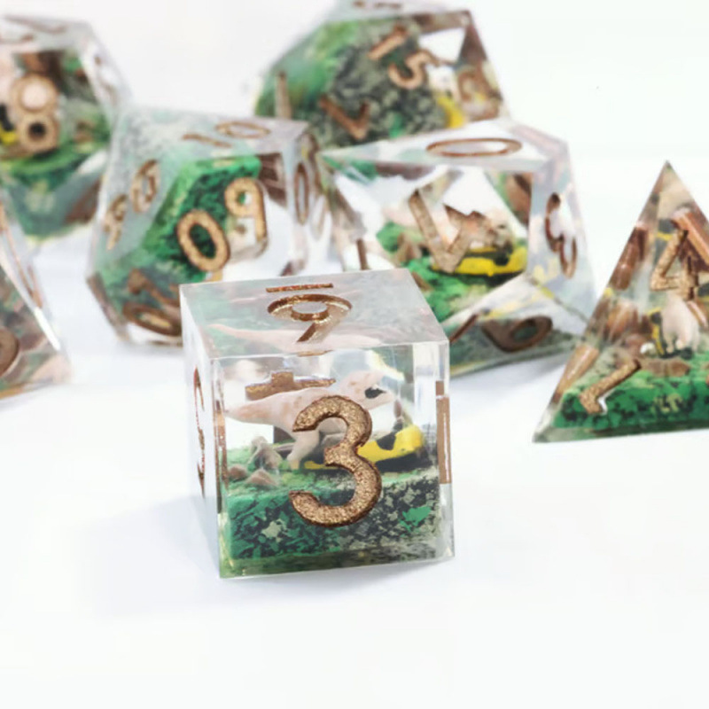 Conjunto de dados de resina Di - Board Game Dungeons And Dragons avaliação e preço