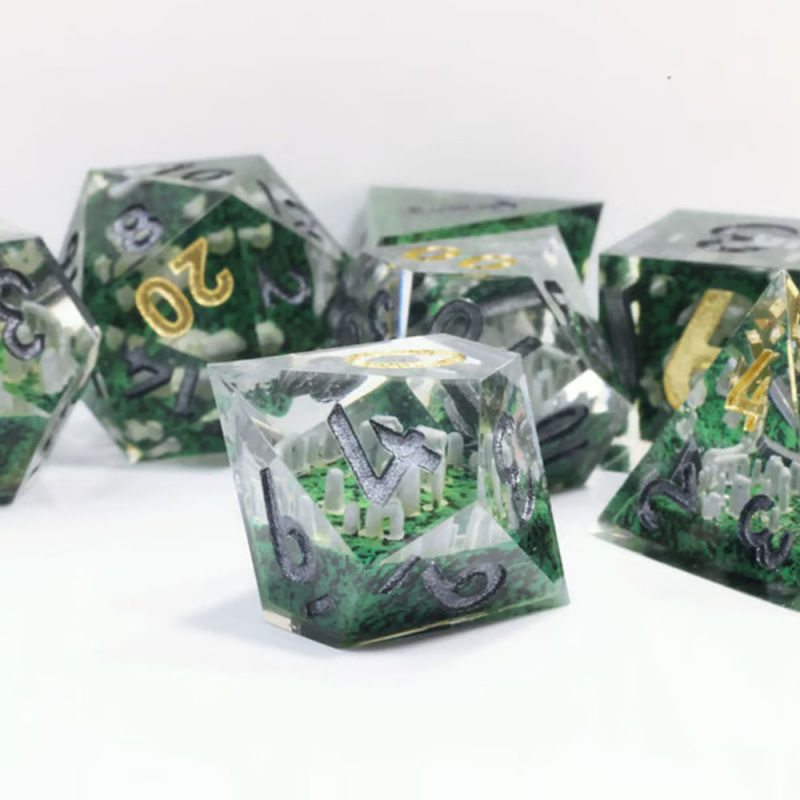 Conjunto de dados de resina Di - Board Game Dungeons And Dragons avaliação e preço