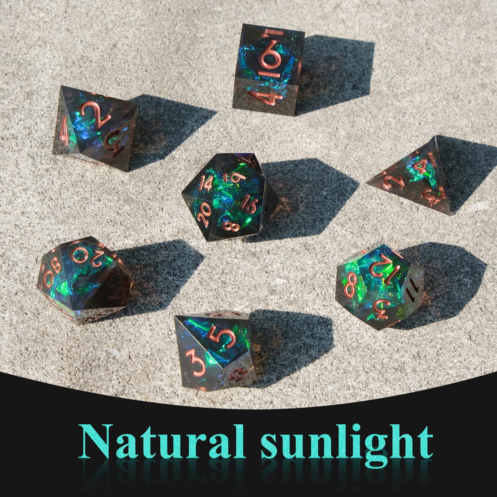 Resina Sharp Edge DND Dice Set - Board Game Dungeons And Dragons avaliação e preço