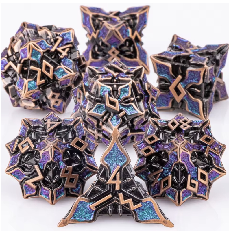 Conjunto de dados de metal mnd - Board Game Dungeons And Dragons avaliação e preço