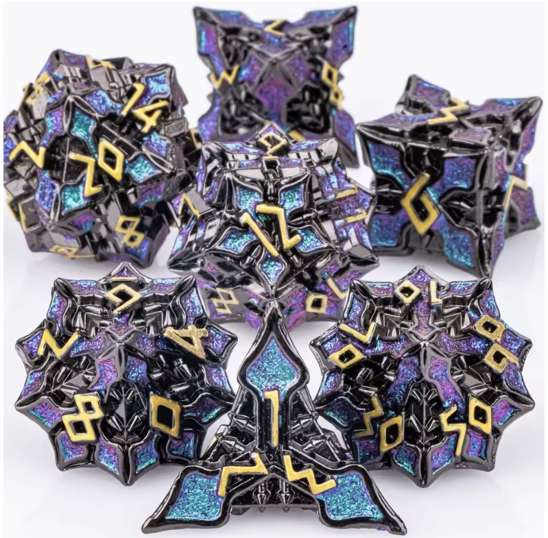 Conjunto de dados de metal mnd - Board Game Dungeons And Dragons avaliação e preço