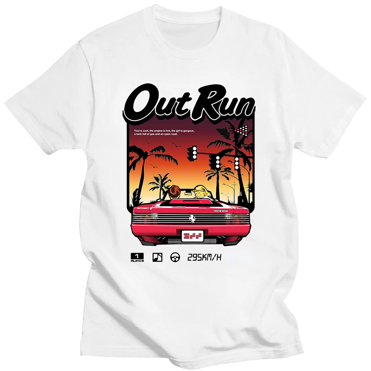 90s Vintage Out Run Top T Shir - Board Game Vintage avaliação e preço